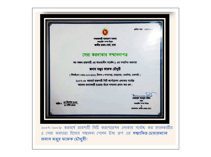  Awarded as Highest Tax Payer